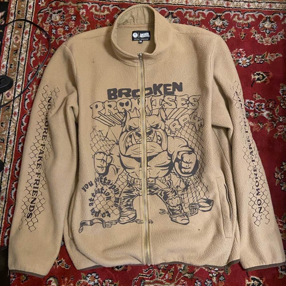 Broken Promises Tan Fleece Jacket